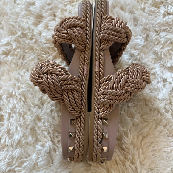 Valentino Rockstud Rope Sandals size 38 - Orig. $1090 - Picture 4 of 10